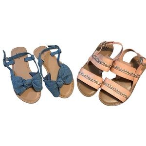 Girl's GAP Open Toe Sandals - 2 Pairs - Size 18